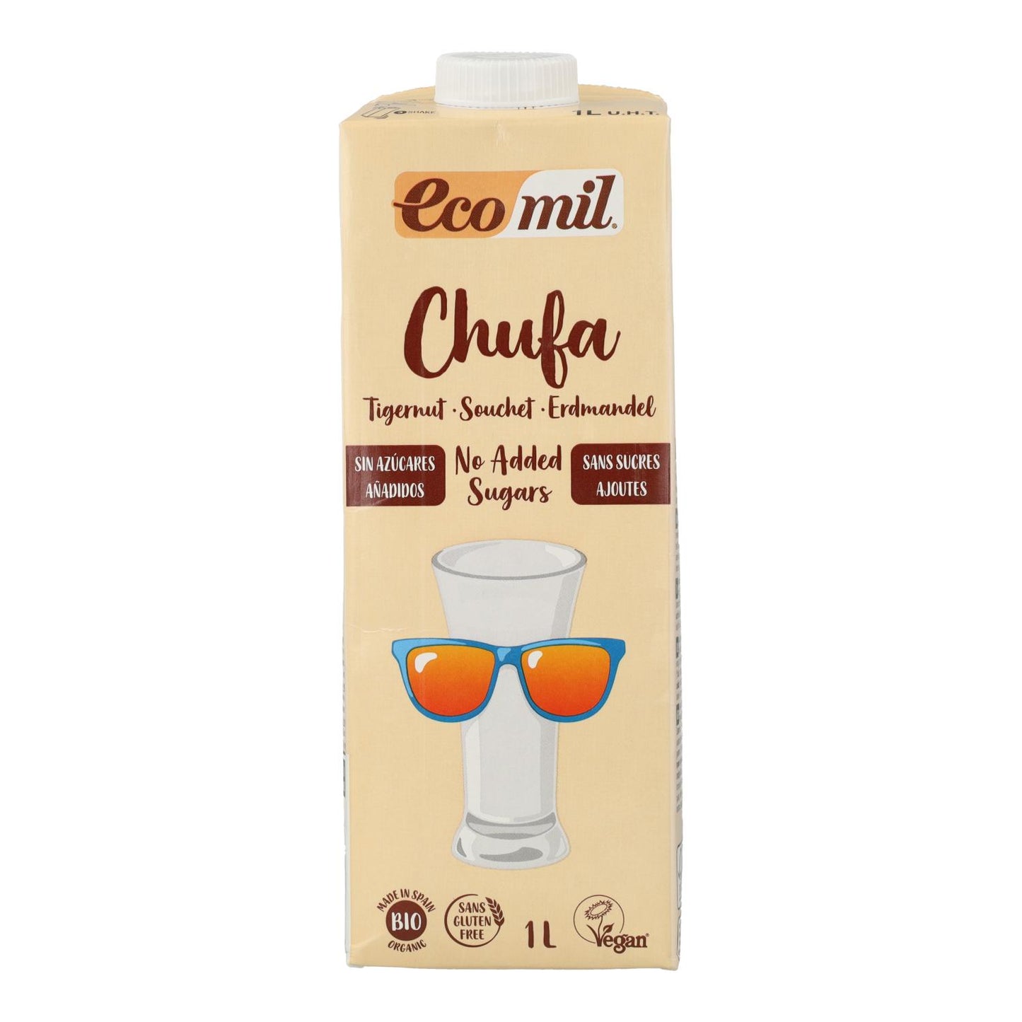 Pack 6L Bebida de Chufa Sem Açúcar EcoMil 1L