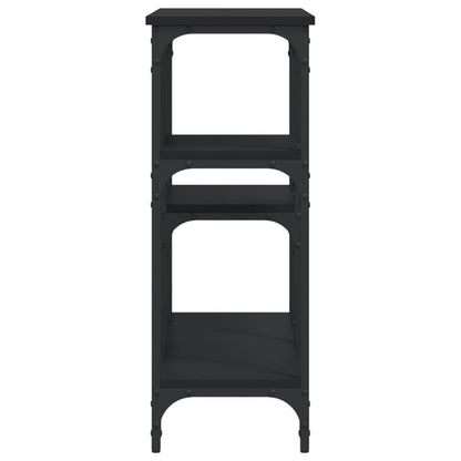 Mesa Consola Madera De Ingeniería Negra 102x29x75 Cm_3