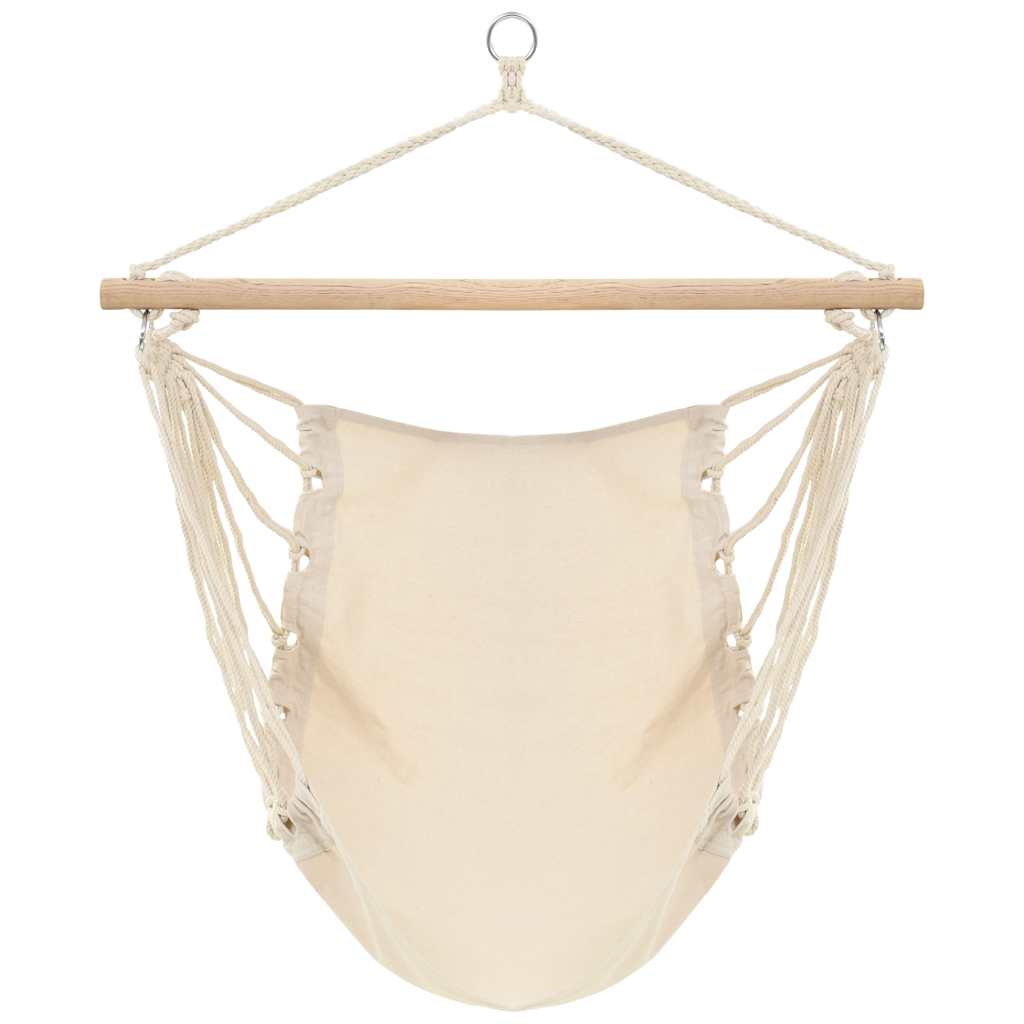 Columpio/hamaca Grande De Tela Blanco Crema_0