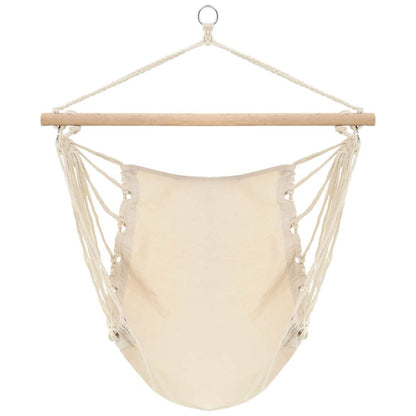 Columpio/hamaca Grande De Tela Blanco Crema_0
