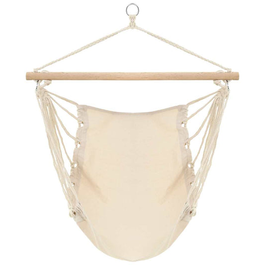 Columpio/hamaca Grande De Tela Blanco Crema_0