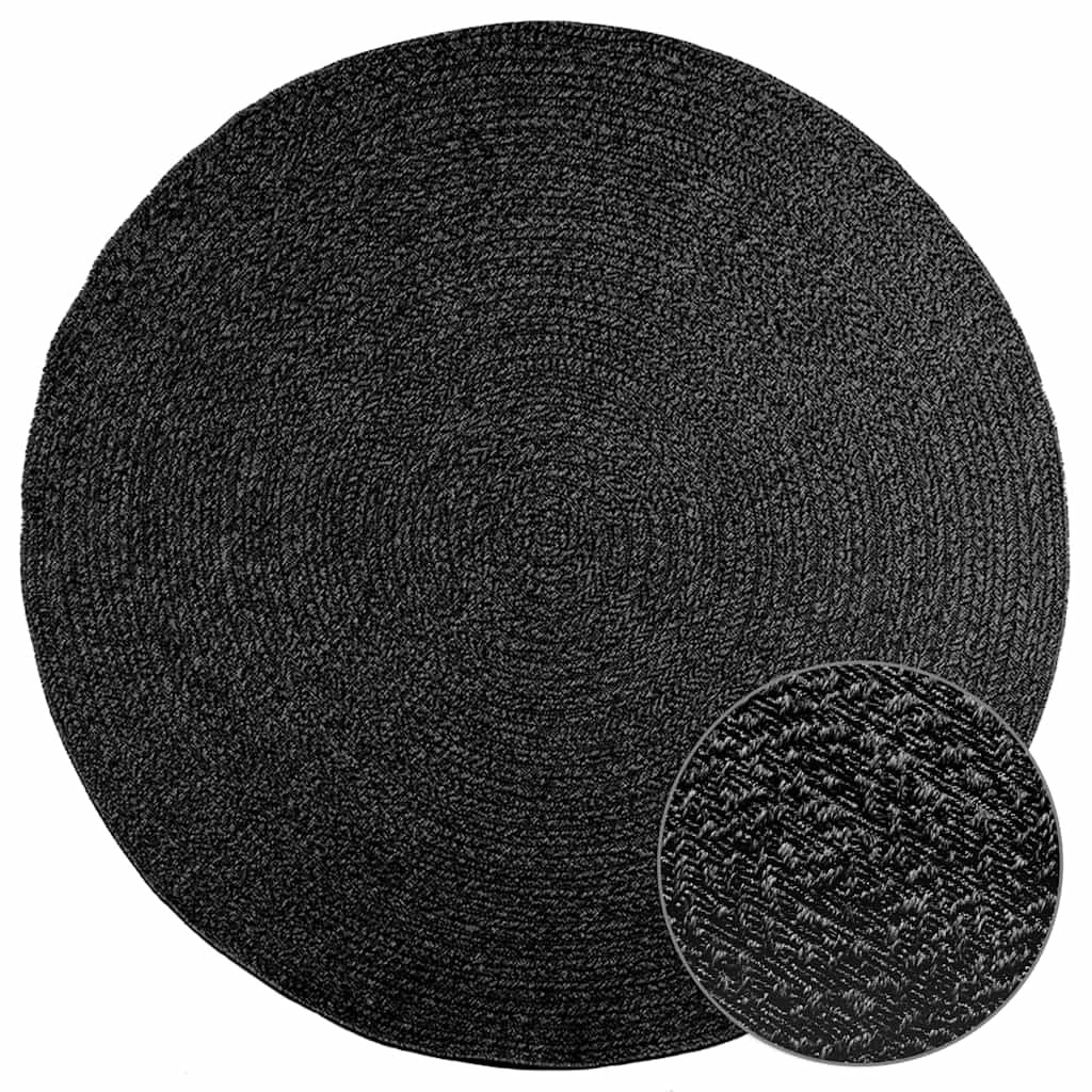 Vidaxl Alfombra Zizur Apariencia Yute Interior Exterior Antracita_0