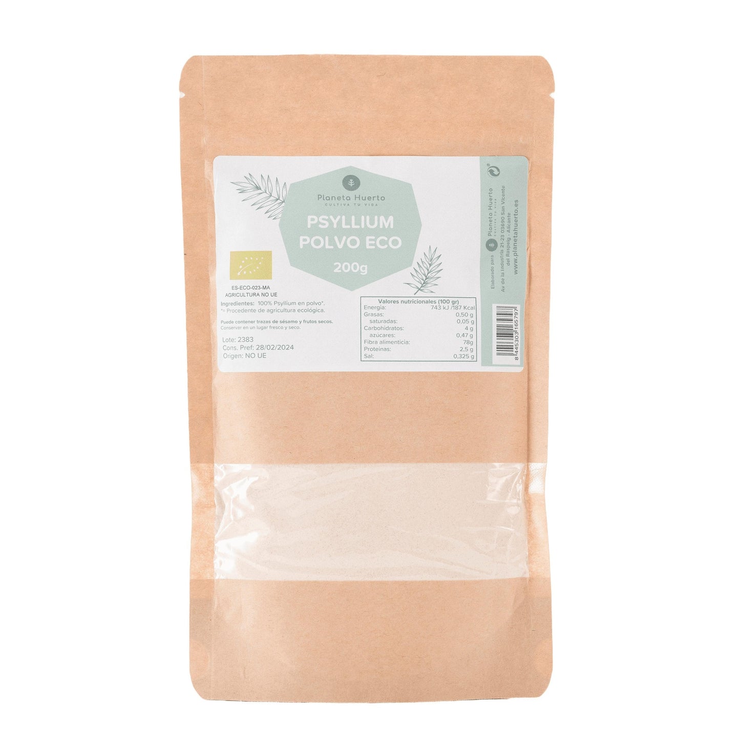 Psyllium em pó Eco Planeta Huerto 200 gr