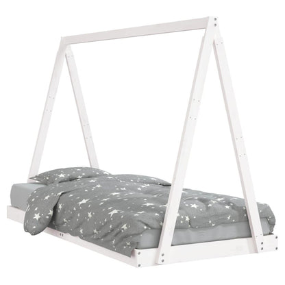 Vidaxl Estructura De Cama Para Niños Madera De Pino Blanco 90x190 Cm_0