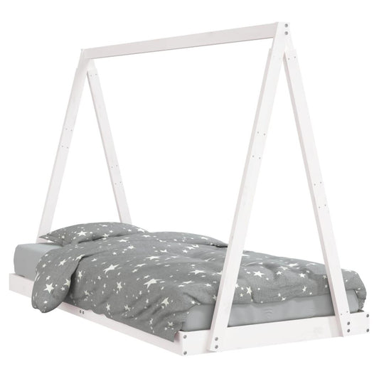 Vidaxl Estructura De Cama Para Niños Madera De Pino Blanco 90x190 Cm_0