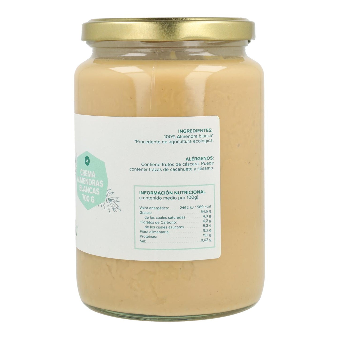 Creme de Amêndoa Branca Biológico Planeta Huerto 700g