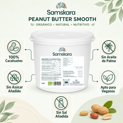 Crema De Cacahuete Ecológica Bio Smooth - 3kg (bote Único) | 100% Cacahuete Tostado, Sin Azúcares Ni Aceite De Palma_5