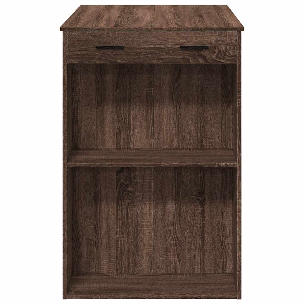 Mesa Alta De Bar Madera Ingeniería Marrón Roble 102x70x103,5 Cm_4