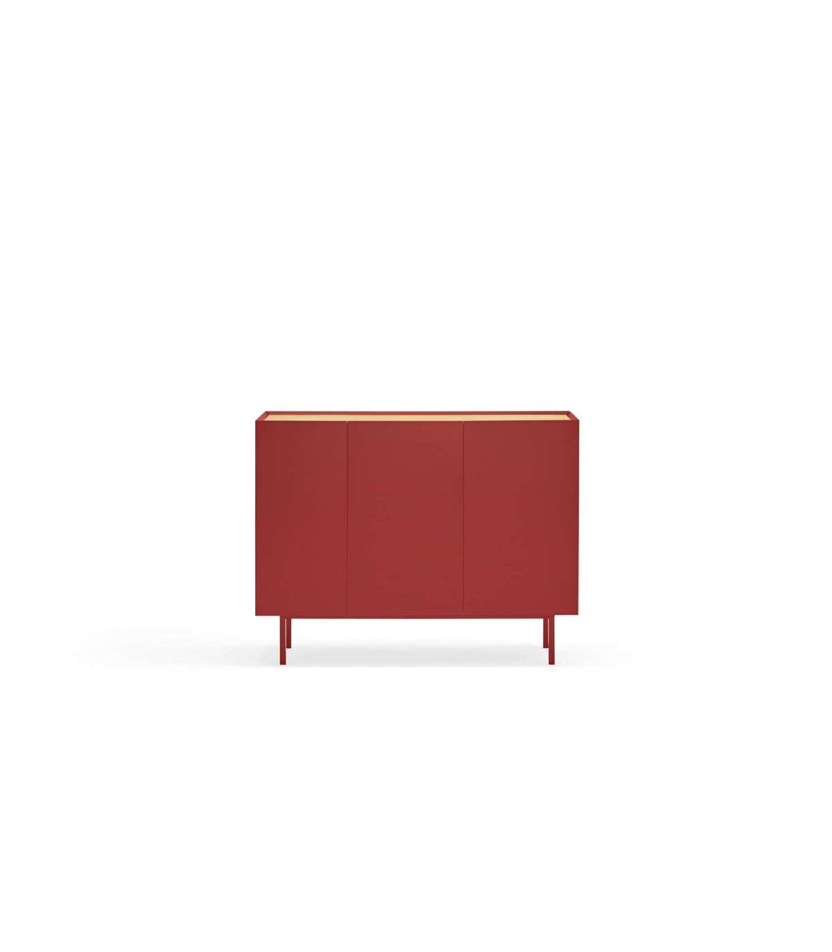 Mueble Aparador Para Comedor Modelo Arista 3 Puertas Acabado Burdeos, 40cm(ancho) 85cm(al_0