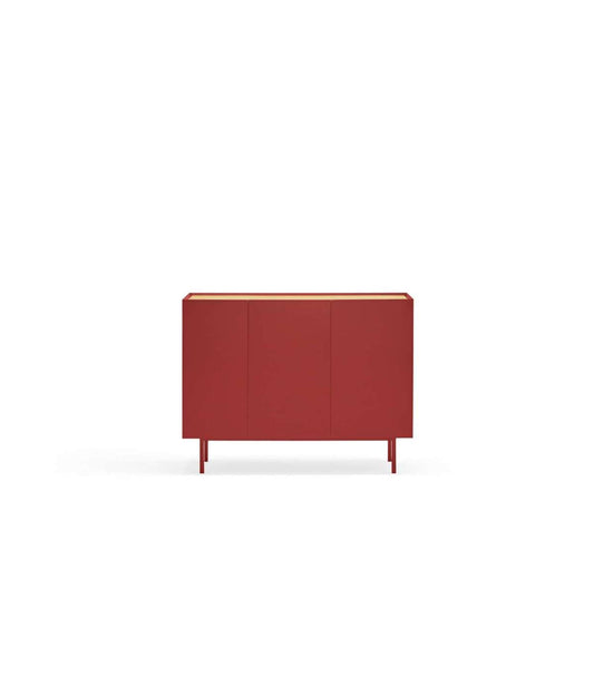 Mueble Aparador Para Comedor Modelo Arista 3 Puertas Acabado Burdeos, 40cm(ancho) 85cm(al_0