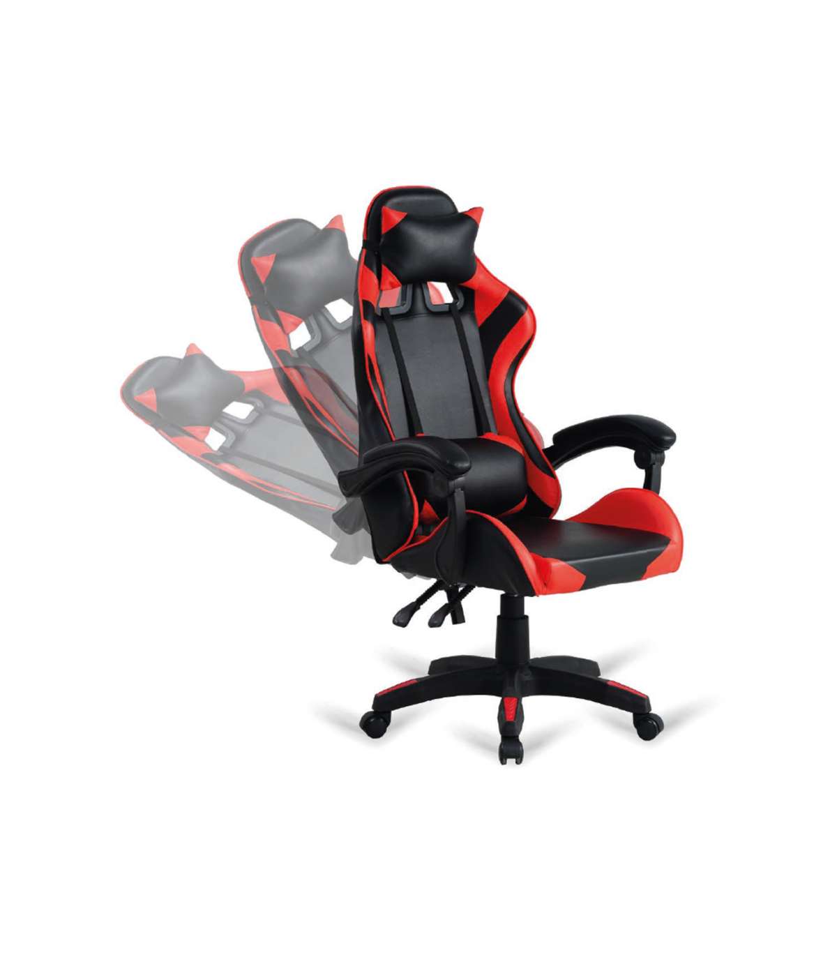 Silla De Oficina Gaming Modelo Demon Altura Regulable Acabado Negro/rojo. 70cm(ancho ) 117_1