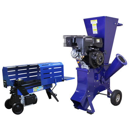 Partidor De Troncos T-mech De 7 Toneladas Y 520 Mm Y Trituradora De Madera T-mech De 15 Hp_0