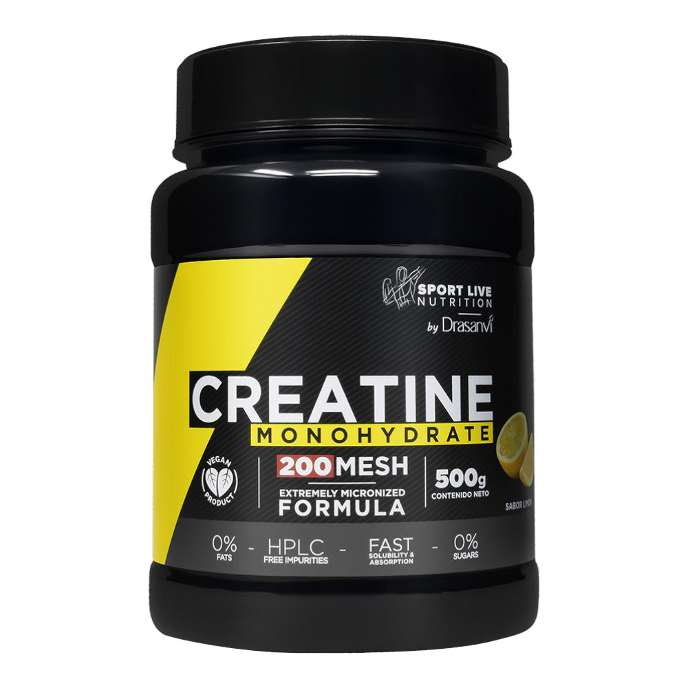 Sport Live 100% Creatine Monohydrate 200 Mesh 500 Gr Limón_0