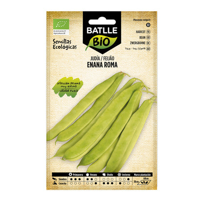 Sementes de feijão anão Roma Perona biológico Batlle
