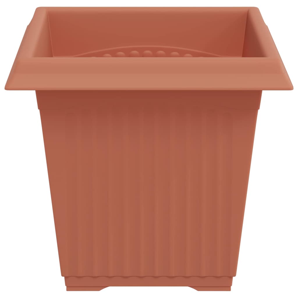 Maceta Cuadrada Para Flores 24 Uds. Rojo Ladrillo Plástico_5