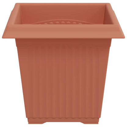 Maceta Cuadrada Para Flores 24 Uds. Rojo Ladrillo Plástico_5