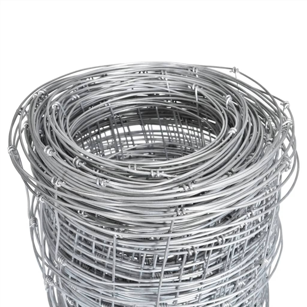 Valla De Jardín De Acero Galvanizado Plateado 50x1 M / Vetonek_2