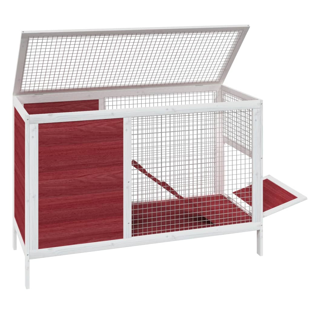 Conejera De Madera Maciza De Pino Mocha 103x44x69,5 Cm_3