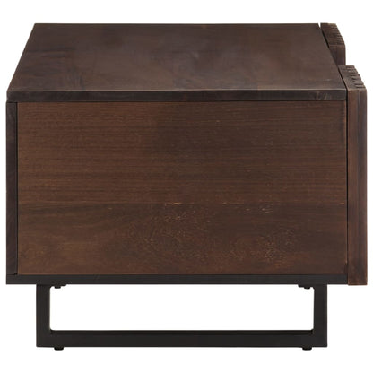 Mesa De Centro De Madera Maciza Mango Marrón 100x55x40 Cm_1