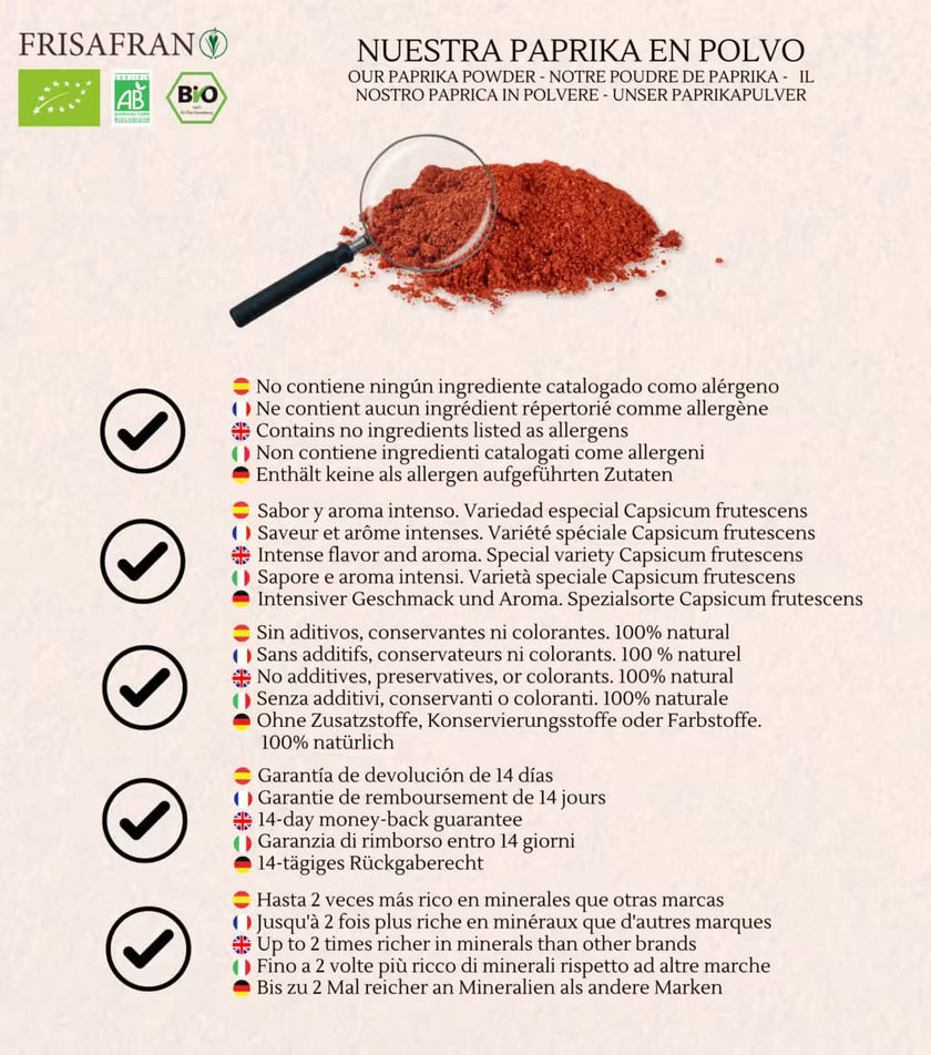 Pimentón En Polvo Ecológico | Sabor Picante 40 G_4