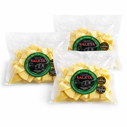 Saleta® Surtido De 3 Bolsas De Queso Precortado Curado De Oveja En Aceite De Oliva Virgen Extra_0