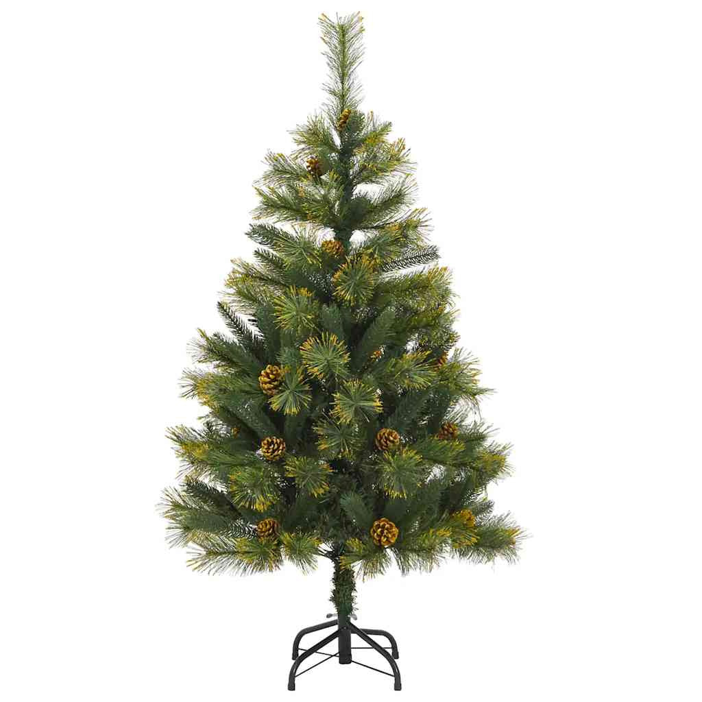 Vidaxl Árbol Navidad Artificial Con Bisagras 150 Led Y Bolas 120 Cm_4
