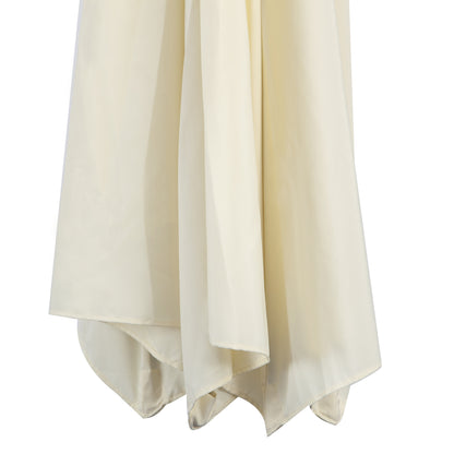 Outsunny Sombrilla De Jardín Ø300x250cm Inclinable Manivela Base Cruzada Beige_3