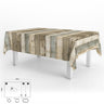 Mantel Hule Rectangular Tablones Madera Impermeable Antimanchas Pvc 140 X 250 Cm.  Recortable Uso Interior Y Exterior