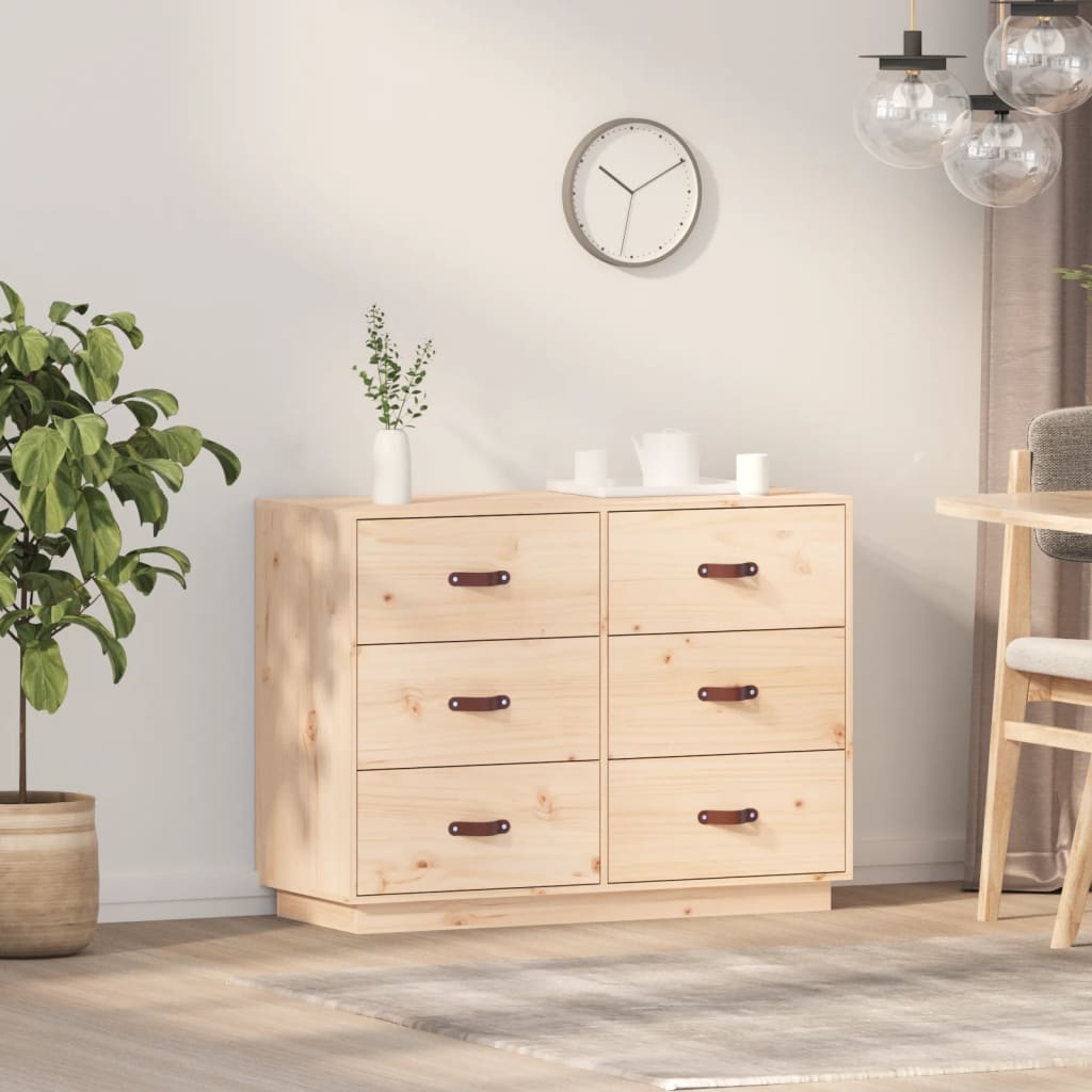 Aparador Madera Maciza De Pino 100x40x75 Cm / Vetonek_2