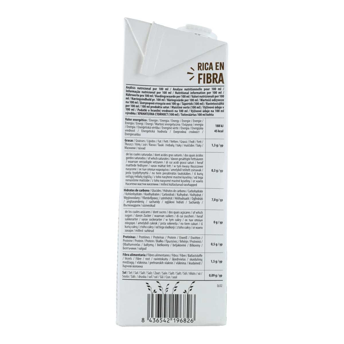 Bebida de Aveia Integral 0% Açúcares Bio NaturGreen 1 L