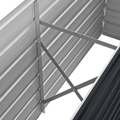 Arriate De Acero Galvanizado Gris Antracita 160x40x45 Cm_5