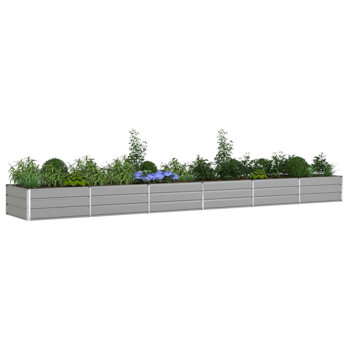 Jardinera Gris Claro 580 X 100 X 45 Cm Acero Galvanizado_2