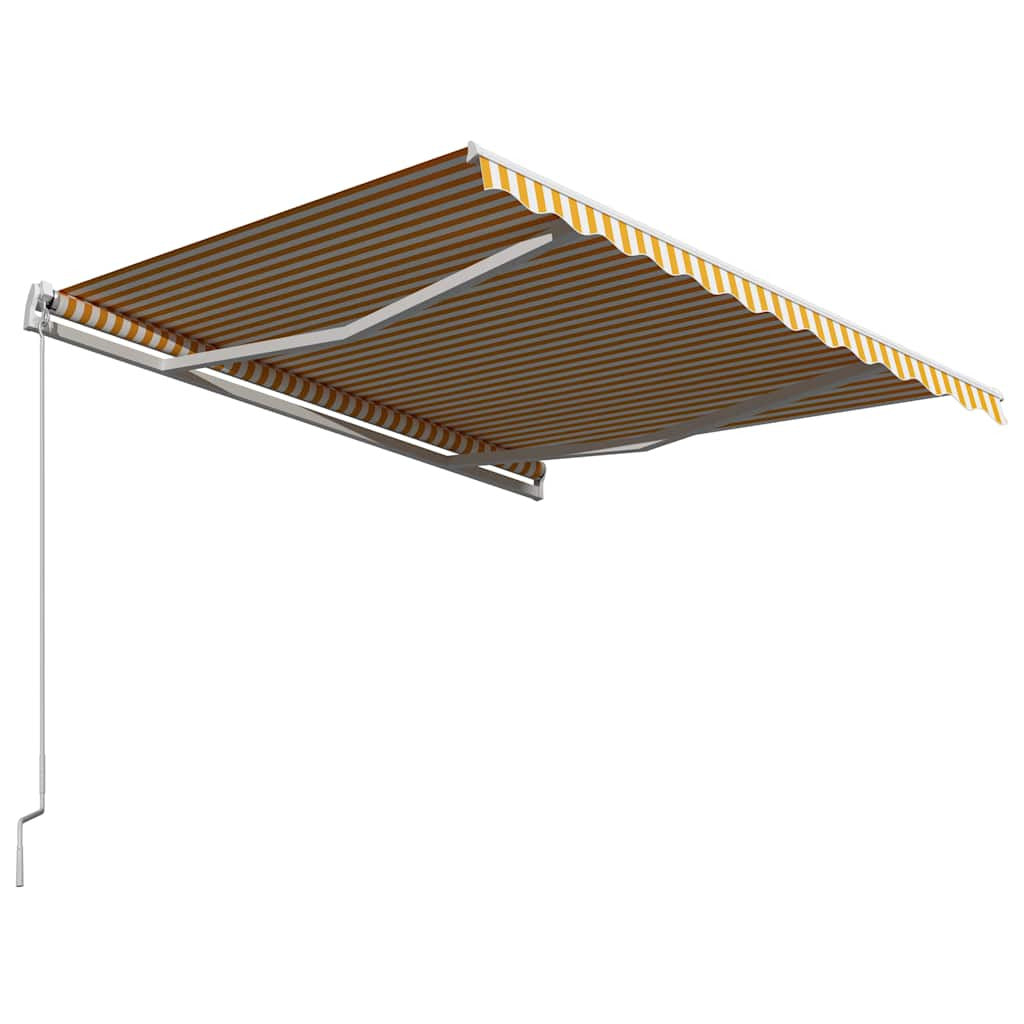 Vidaxl Toldo Manual Retráctil Amarillo Y Blanco 300x250 Cm_3