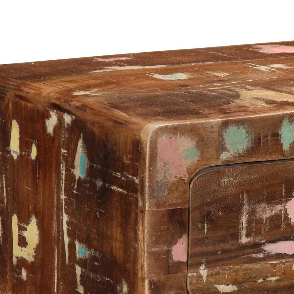 Mesa Consola Madera Maciza Reciclada 90x32x75 Cm_4