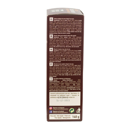 Bolacha Vegan com Aveia Integral, Pepitas de Chocolate e Coco Biológico Naturgreen 140 g