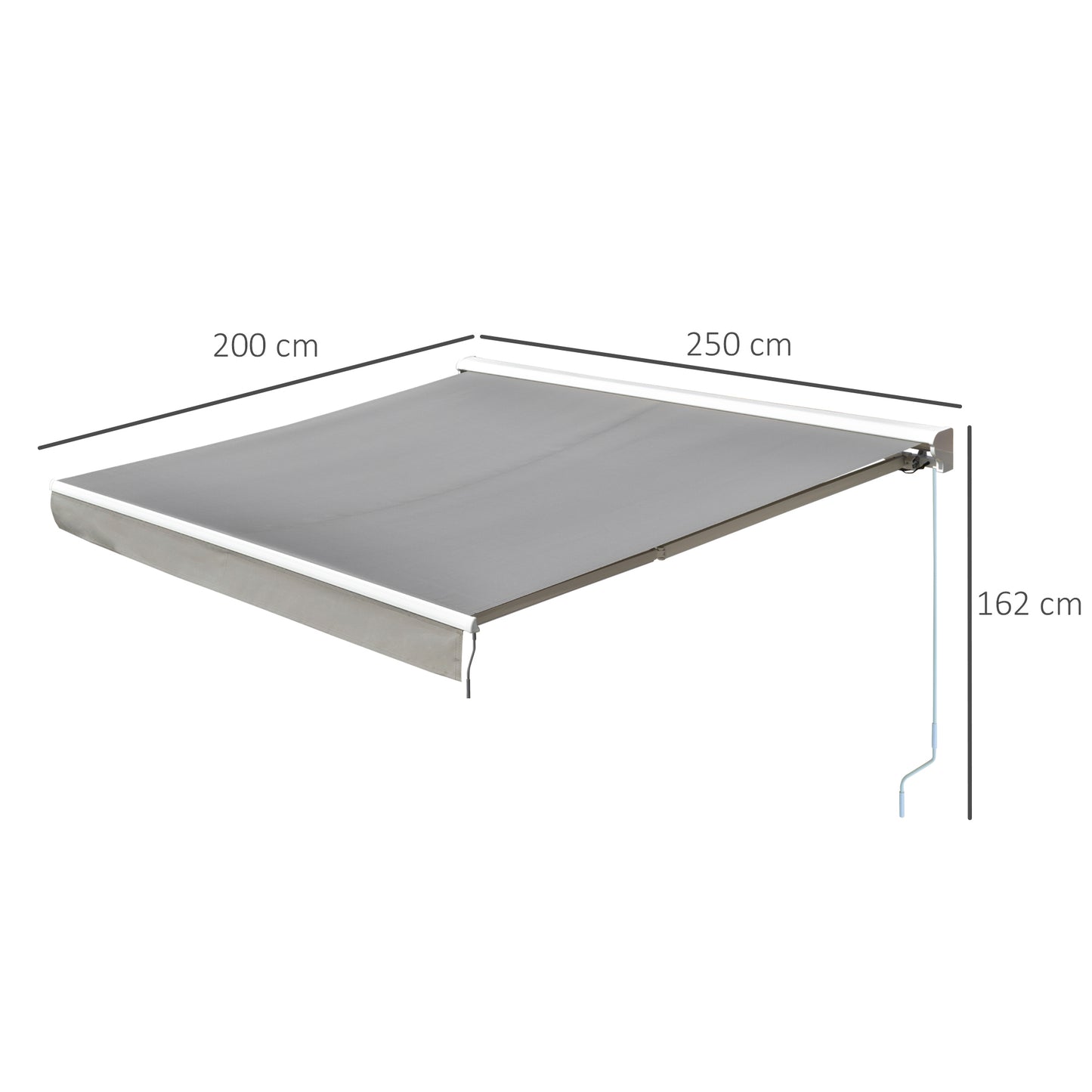 Outsunny Toldo Retráctil Con Mando A Distancia Manivela Luces Led Exterior_2