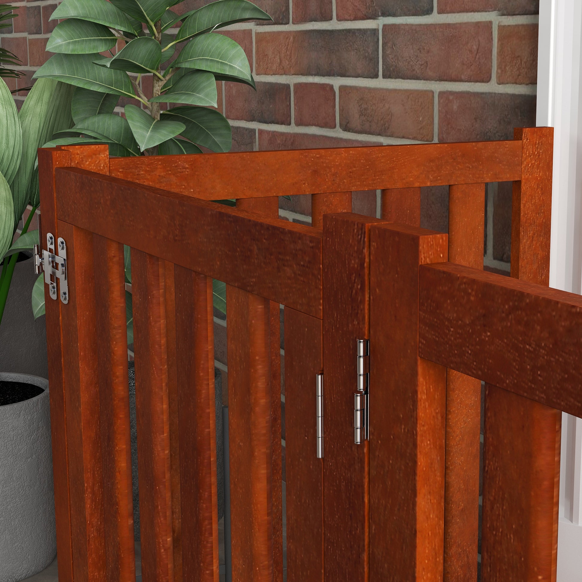 Pawhut Barrera De Seguridad Para Perros Plegable 205x30x60 Cm Con Soporte De Pie_4