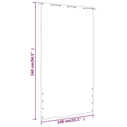 Vidaxl Toldo Pantalla Para Balcón De Tela Oxford Terracota 140x240 Cm_4