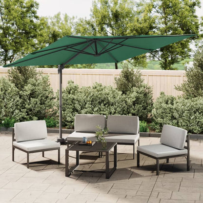 Vidaxl Sombrilla Voladiza Con Led Verde 400x300 Cm_1