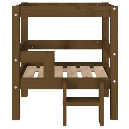 Vidaxl Cama Para Perros Madera Maciza Pino Marrón Miel 55,5x53,5x60 Cm_4