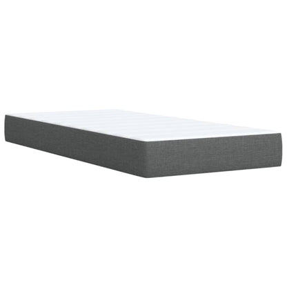 Cama Box Spring Con Colchón Tela Gris Oscuro 100x200 Cm / Vetonek_3
