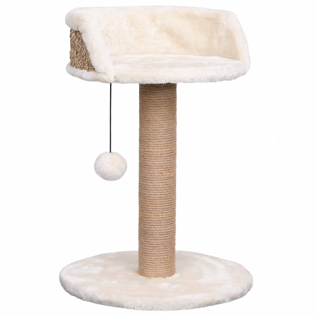 Árbol Para Gatos Con Poste Rascador Hierba Marina 49 Cm_0