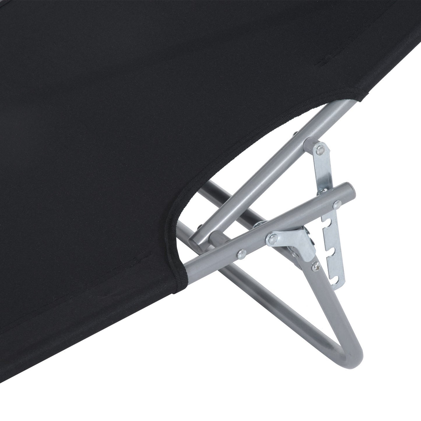 Outsunny Conjunto De 2 Tumbonas Plegables Con Toldo 187x58x36cm Negro_4
