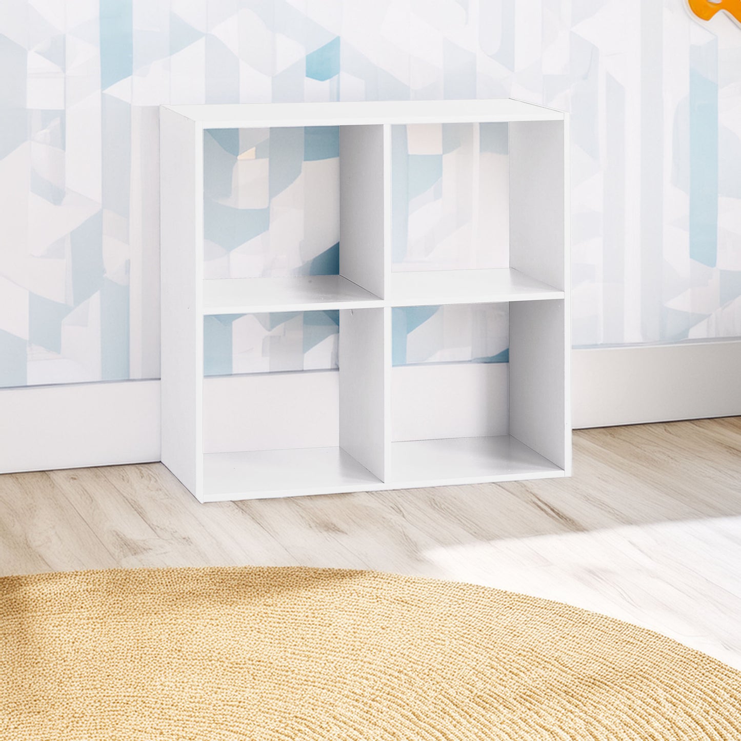 Wellhome Estantes Madera 4 Compartimentos Blanco_2