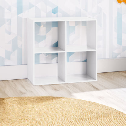 Wellhome Estantes Madera 4 Compartimentos Blanco_2