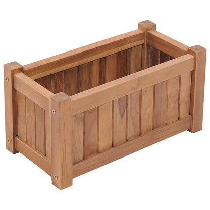 Arriate Elevado Madera Maciza De Teca 50x25x25 Cm_1