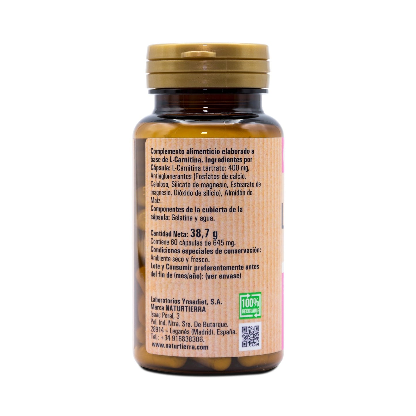 L-Carnitina, 60 cápsulas. NaturEarth