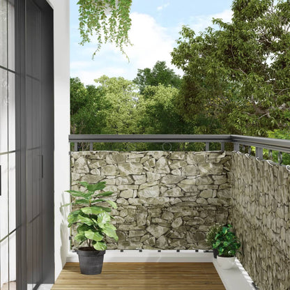 Pantalla De Privacidad De Balcón Pvc Look Piedra 700x90 Cm / Vetonek_5