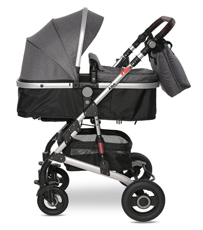 Carrito De Bebé Trío Convertible Alba Premium Steel Grey/black_1