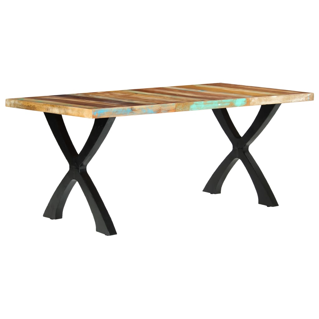 Mesa De Comedor De Madera Maciza Reciclada 180x90x76 Cm_3